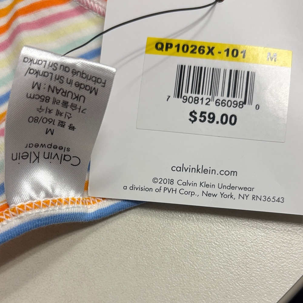 Calvin Klein Collection Striped Pajama Set - Multicolor - Picture 2 of 2